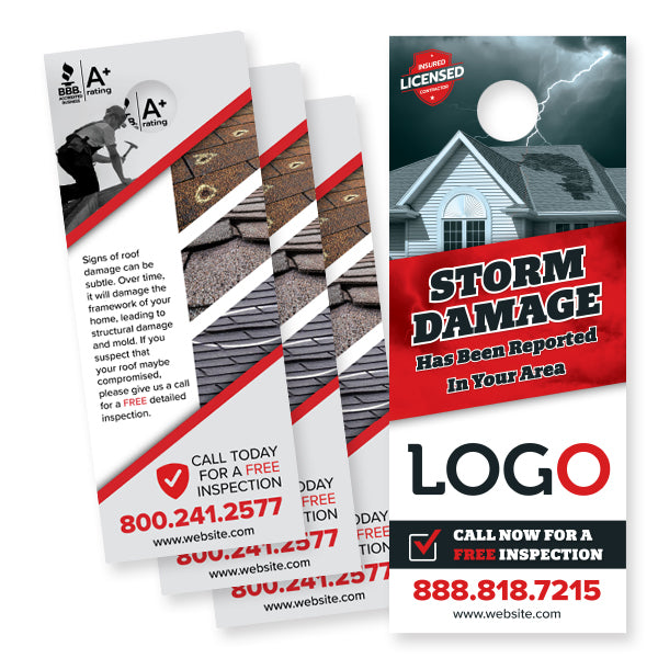 Door Hangers for Roofers - High Quality Prints - FREE Shipping
