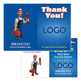 Thank You Cards for Plumbers