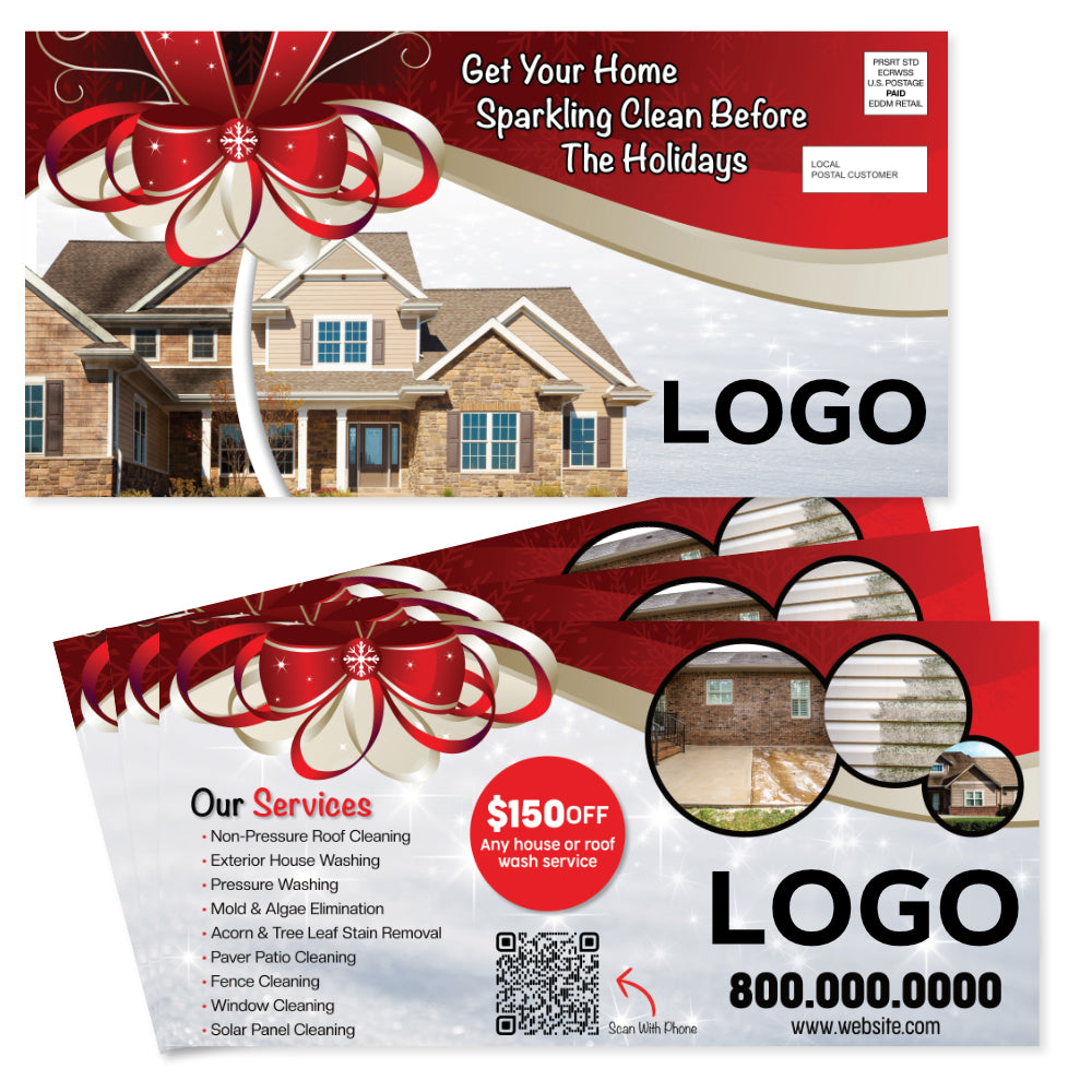 christmas eddm postcard design