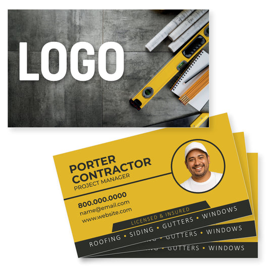 contractor business card design