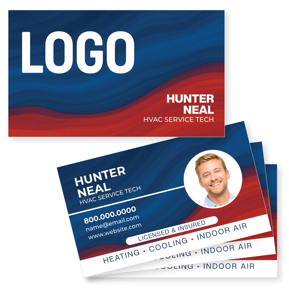 hvac business card design