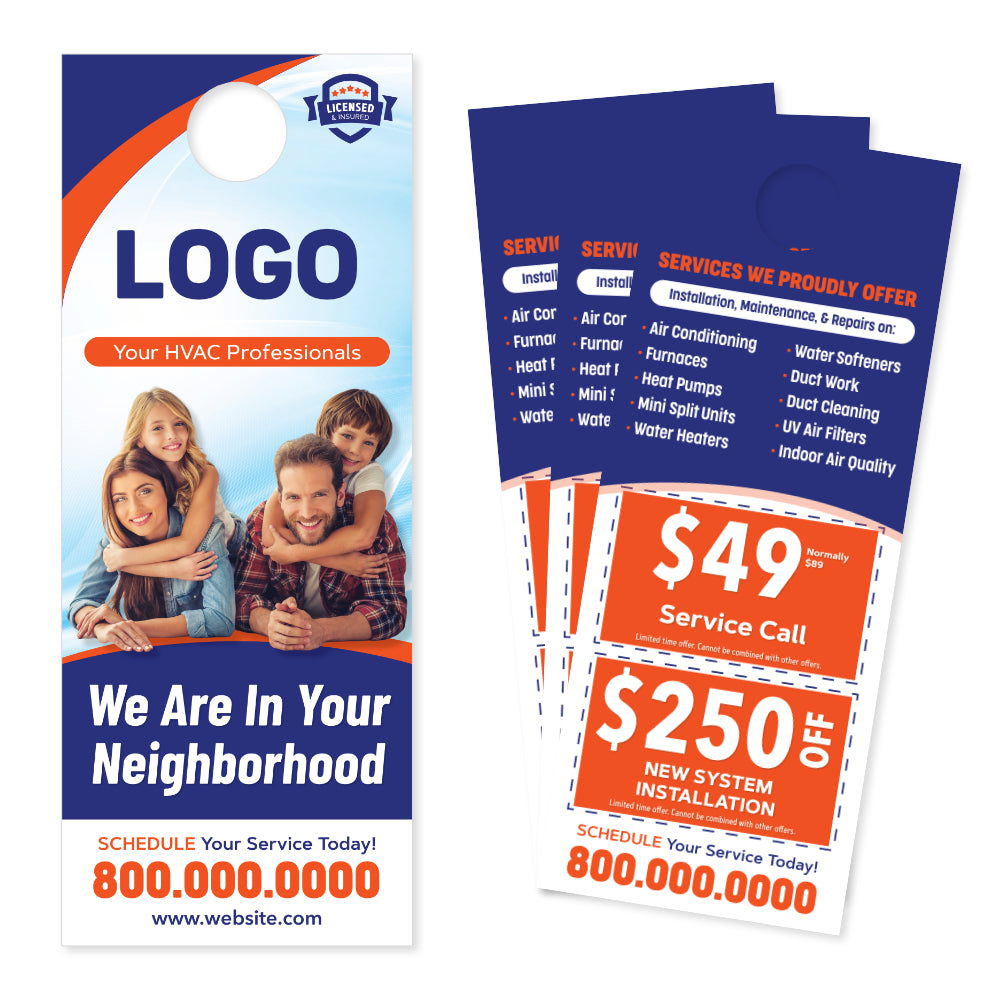 hvac door hanger design