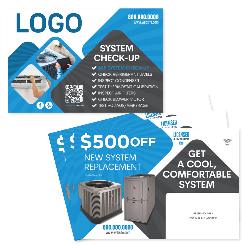 hvac replacement postcard design