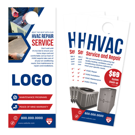 hvac service door hanger
