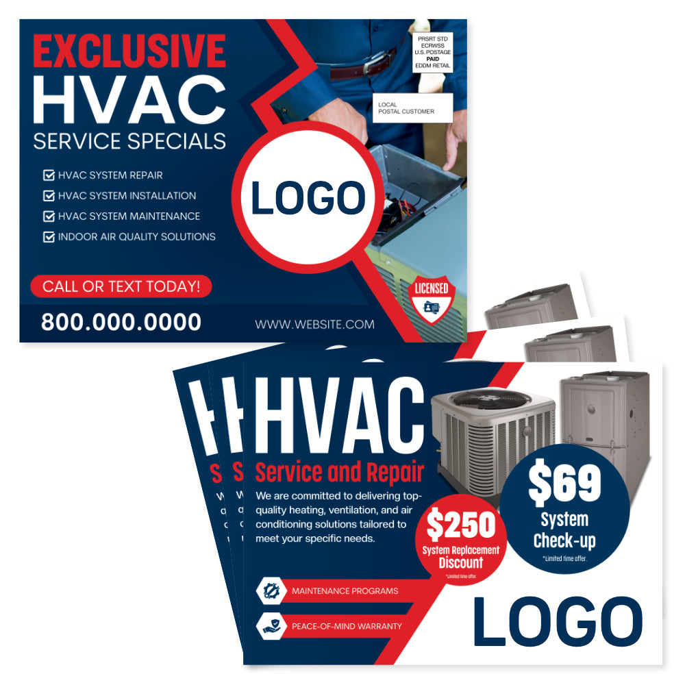 eddm hvac service postcard design