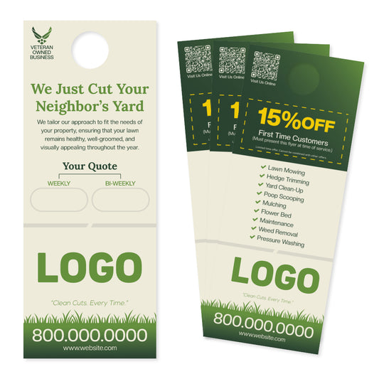lawn care door hanger design