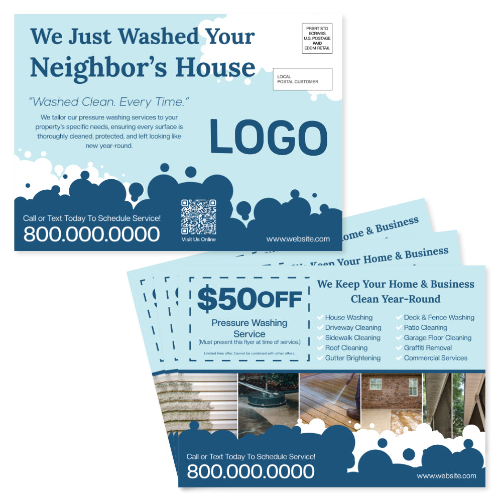 pressure washing eddm postcard