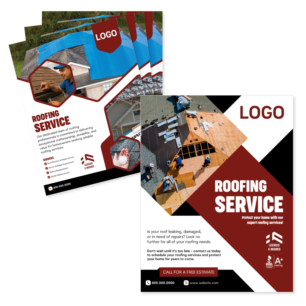 roofing contractor flyer design