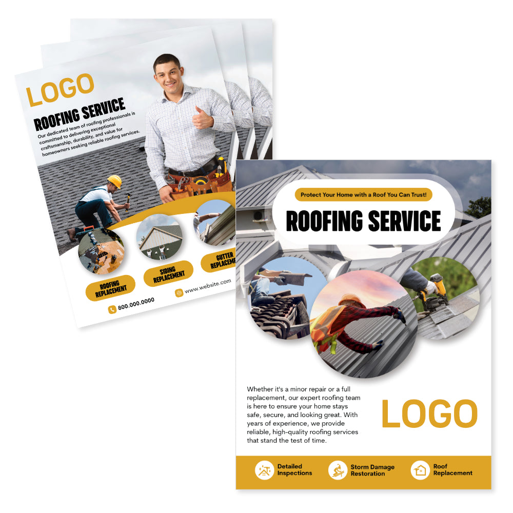 roofing contractor flyer design