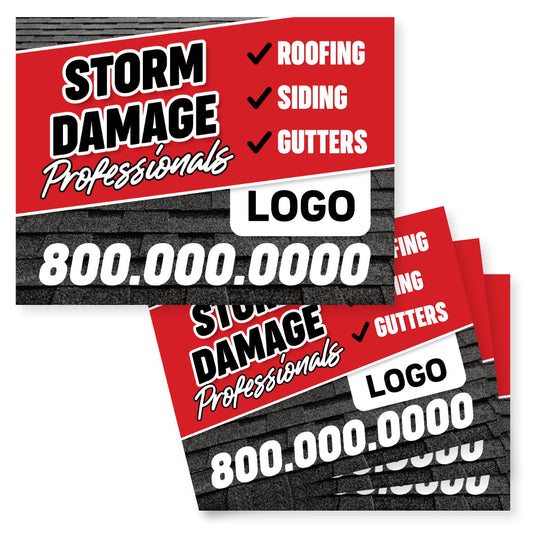 storm roofing yard signs