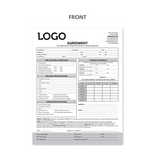 Load image into Gallery viewer, roofers carbonless invoice agreement form

