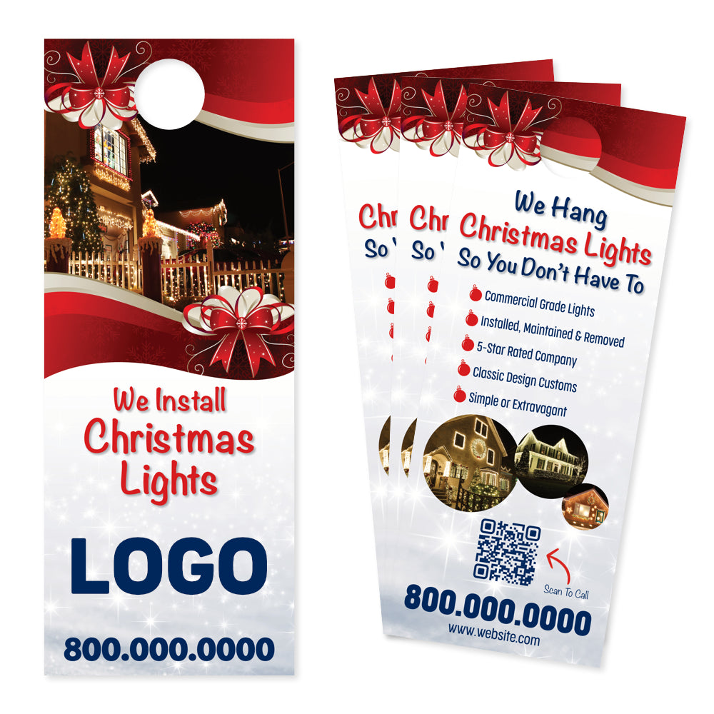 Christmas Light Install Door Hanger Holiday Door Hanger Designs