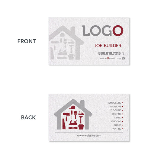 contractor business card design