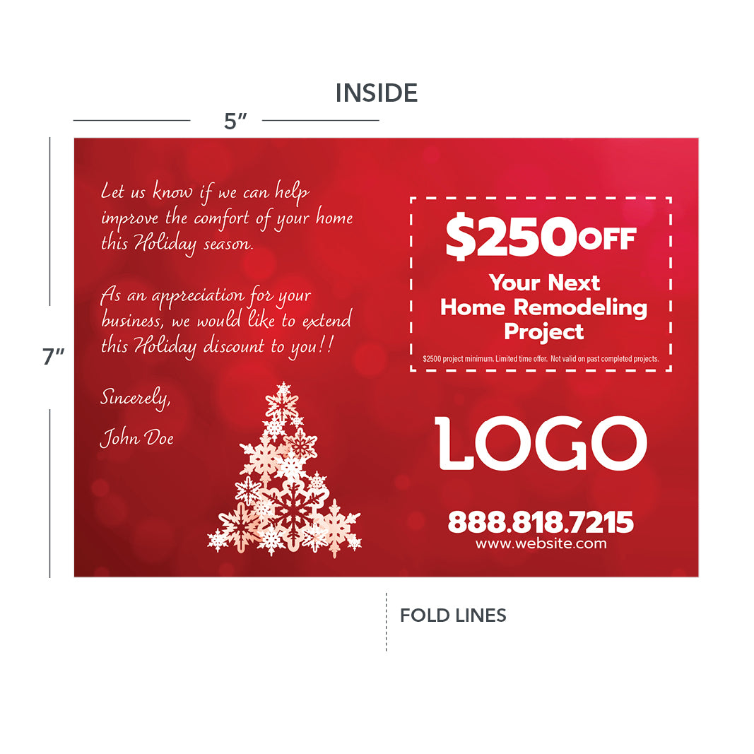 holiday contractor thank you cards