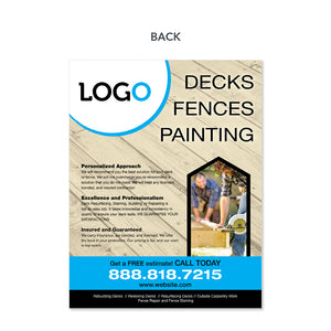deck and painting contractor flyer