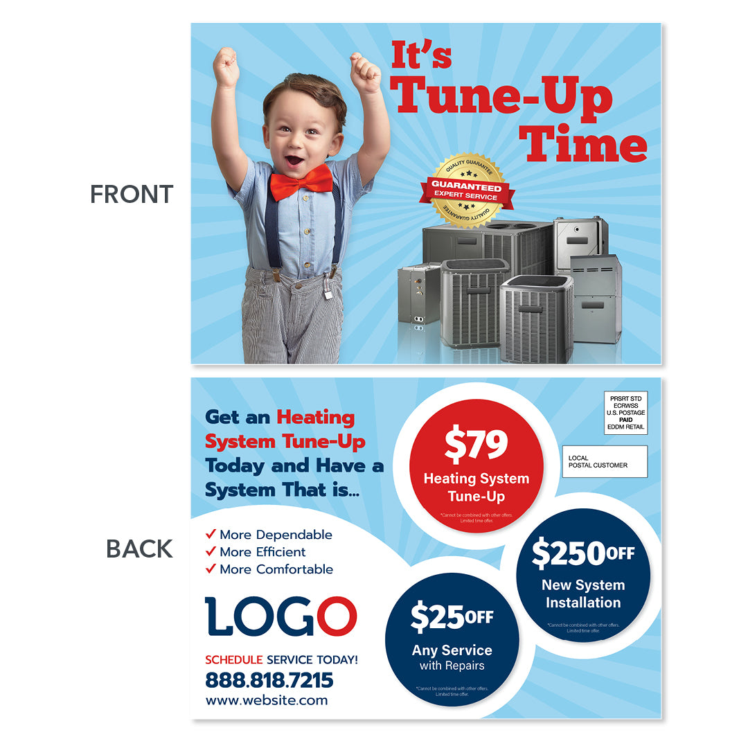 hvac heating EDDM maintenance postcard