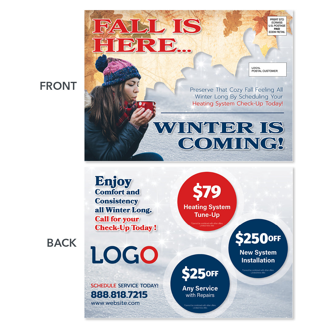 fall hvac eddm postcard design