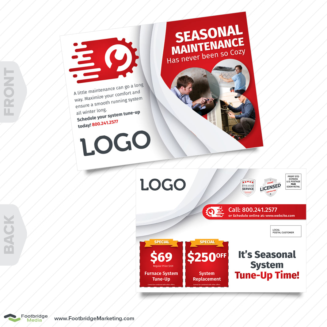 furnace maintenance eddm postcard