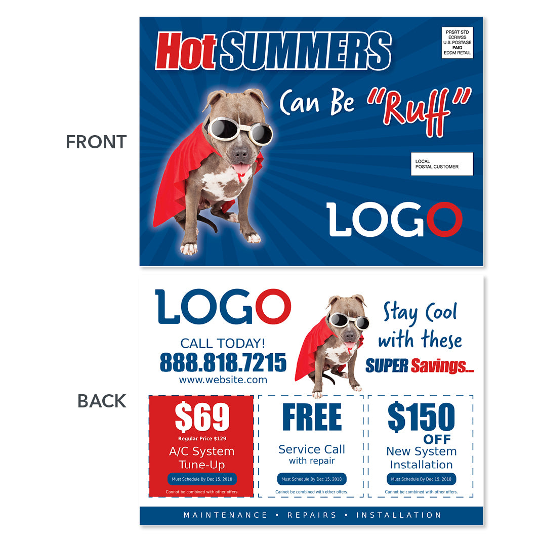 hvac eddm maintenance postcard dog