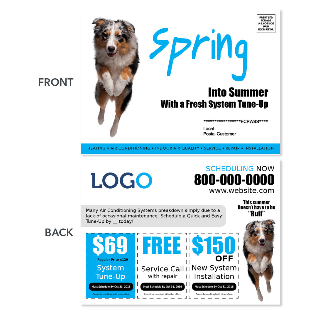 air conditioning eddm postcard for hvac company