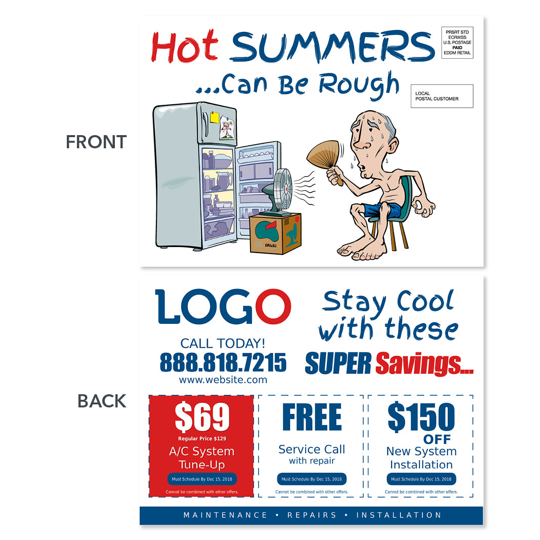 hvac postcard hot fan fridge