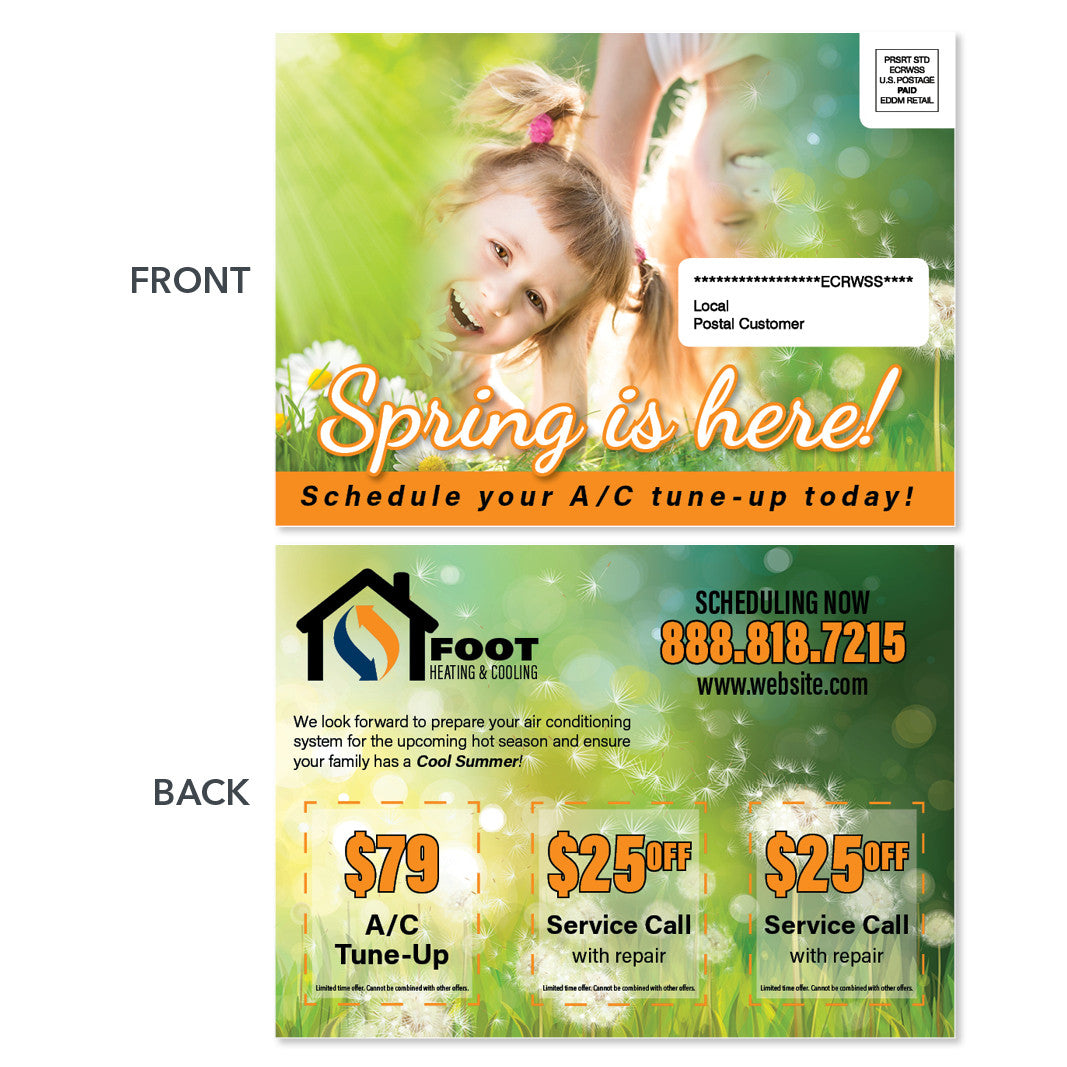 spring eddm postcard for hvac company