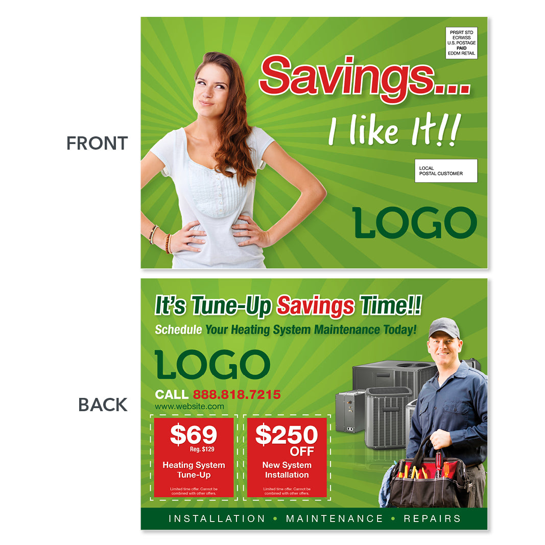 hvac EDDM heating postcard