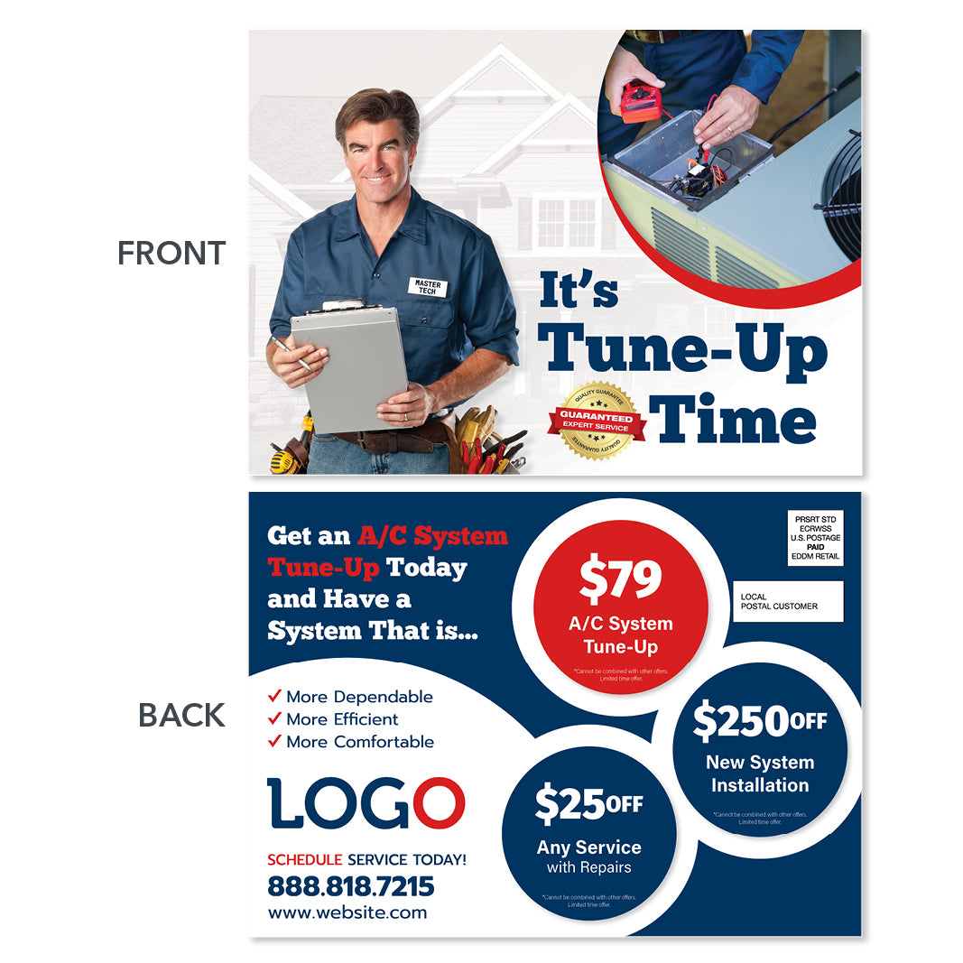 eddm maintenance postcard for hvac