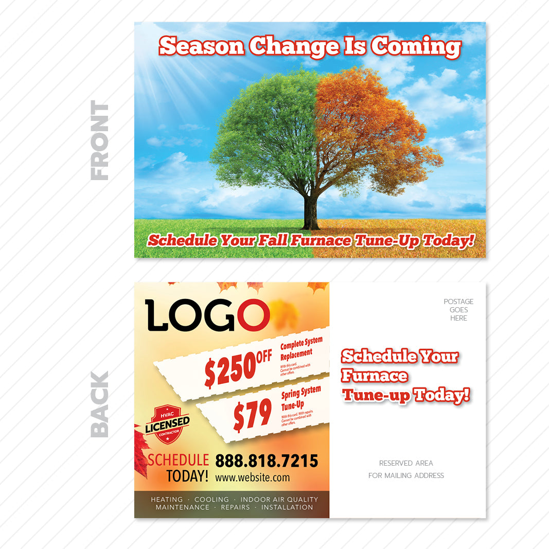 fall furnace postcard for HVAC