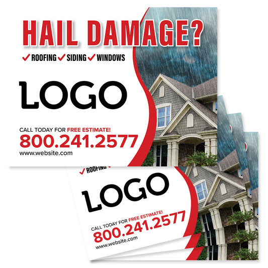 hail damage yard sign