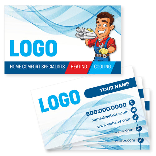 hvac business card design