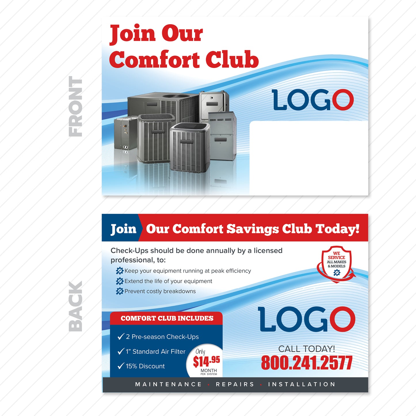 HVAC Maintenance Club Postcard