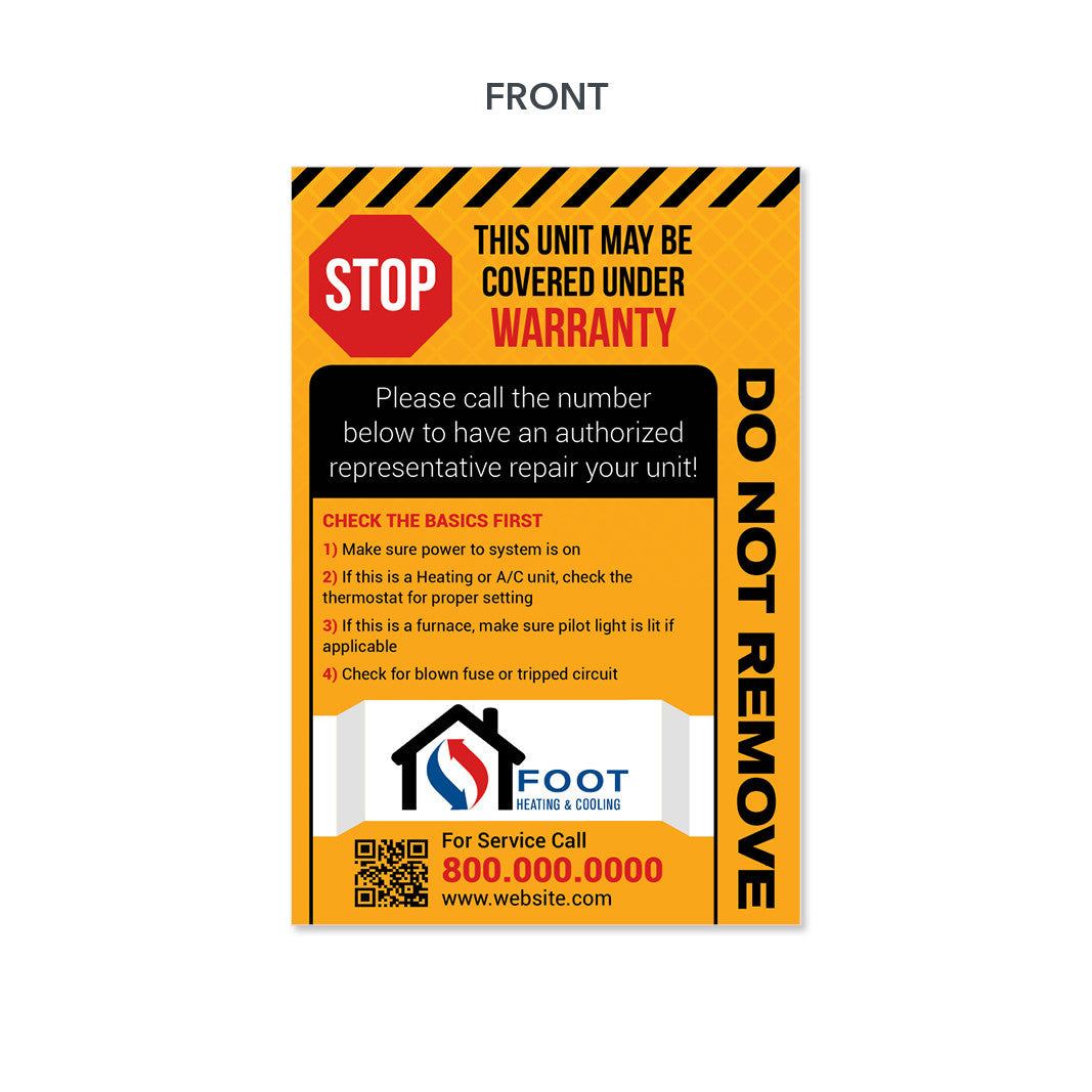 hvac equipment sticker design