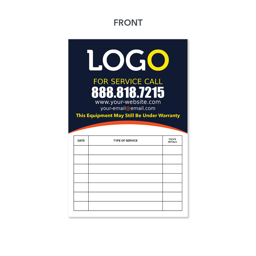 hvac equipment sticker design