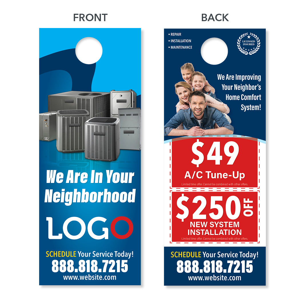 hvac neighborhood door hanger