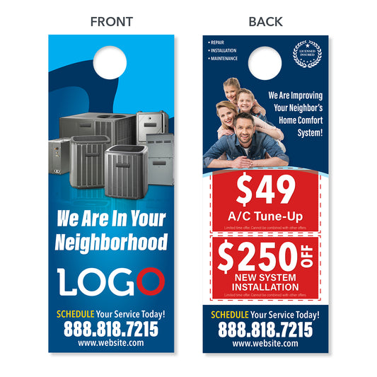 hvac neighborhood door hanger