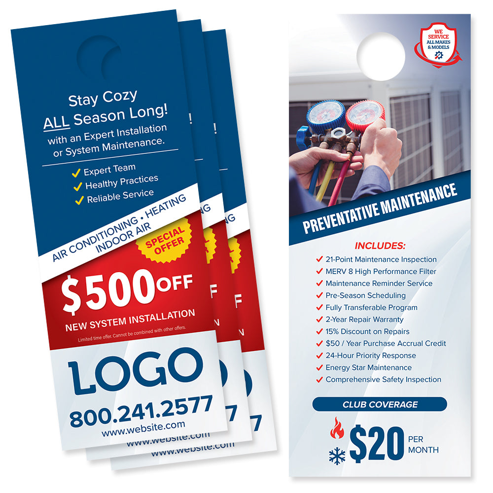 hvac service plan door hanger