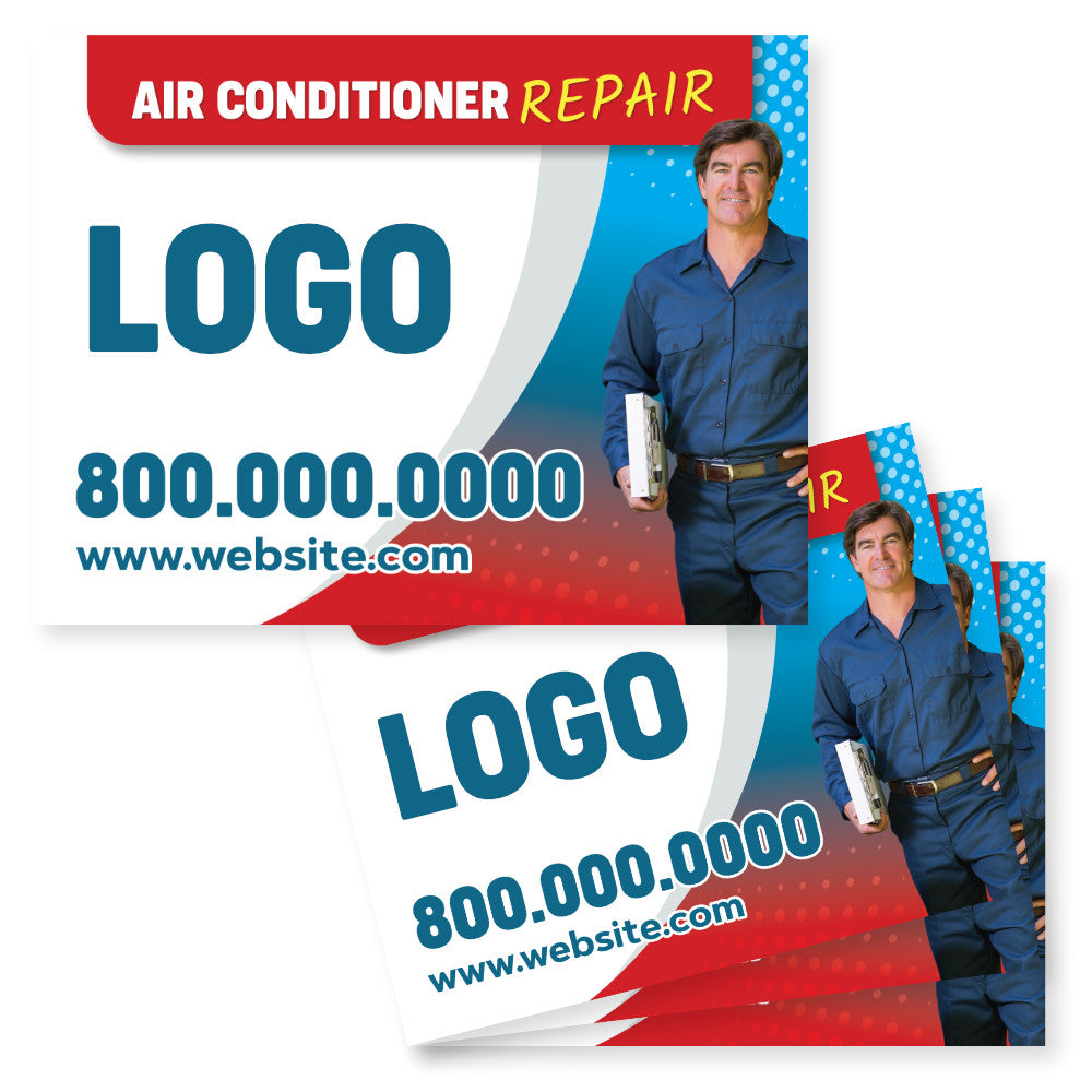 HVAC Contractor Yard Signs Full Color Print FREE Shipping