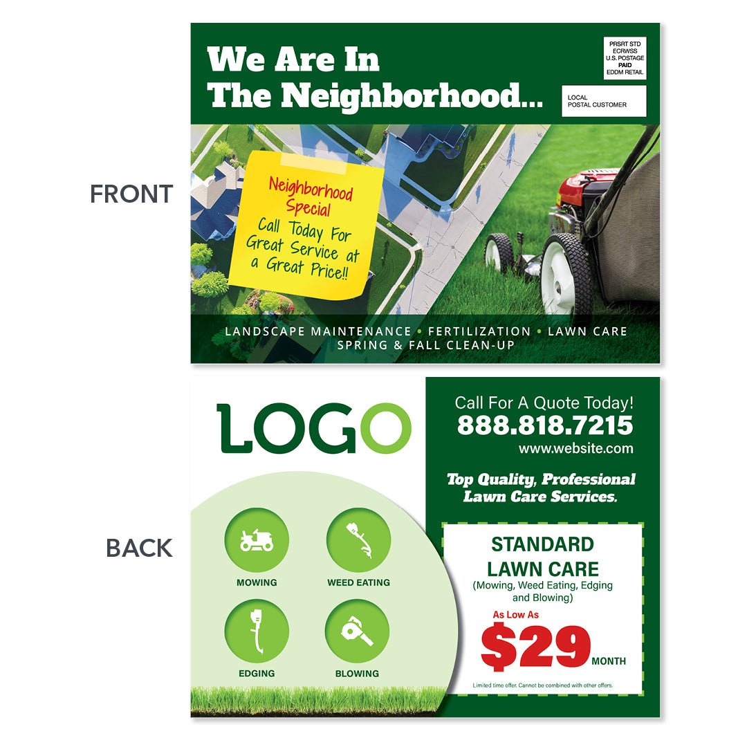 lawn care eddm in neighborhood