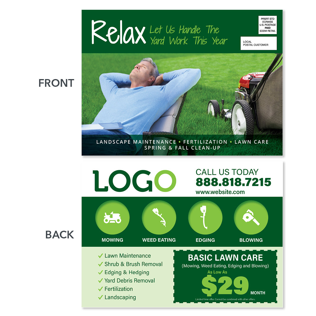 Lawn care eddm postcard relax