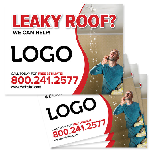 leaky roof yard signs