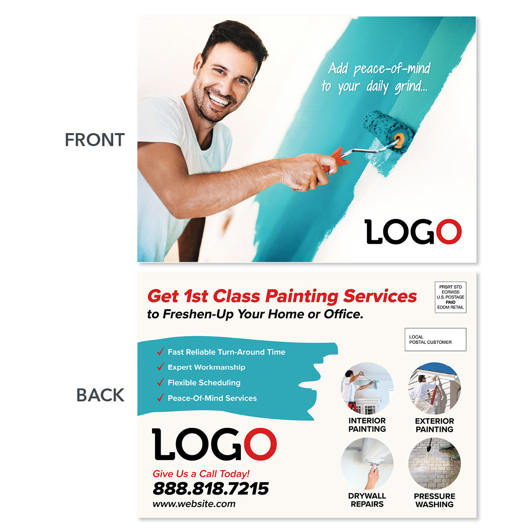 painting contractor eddm postcard design