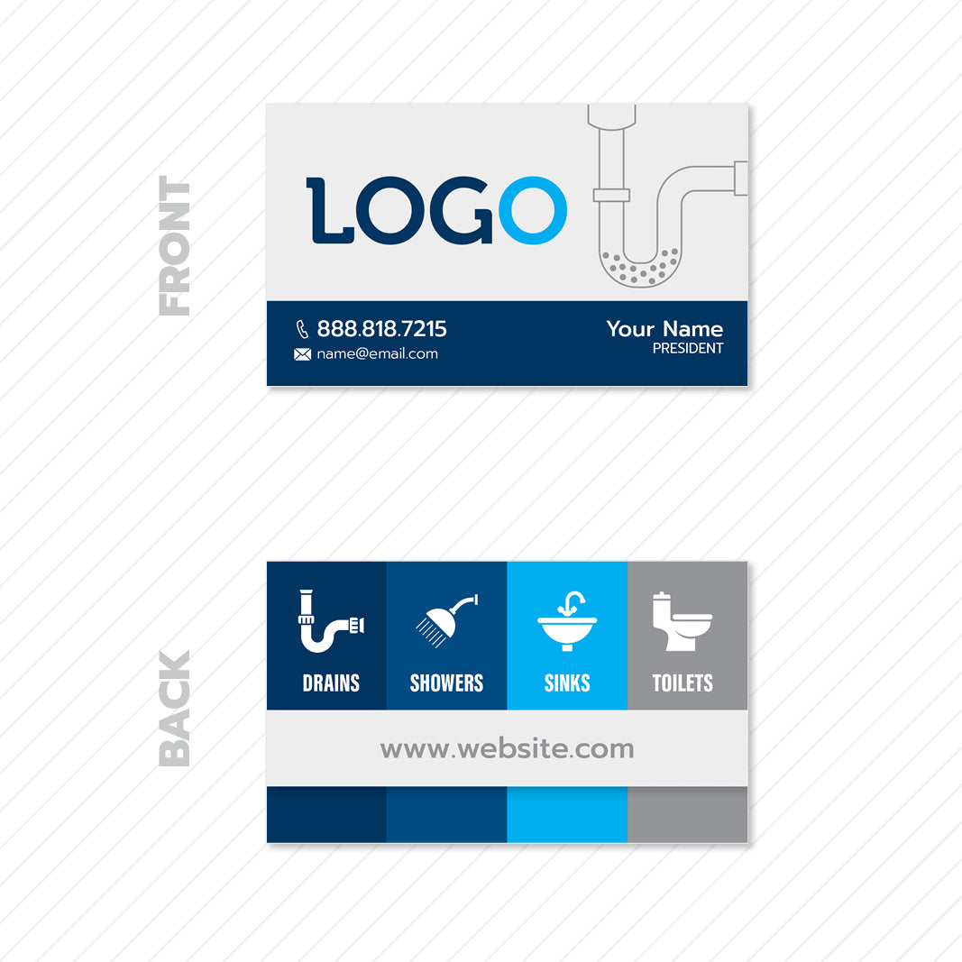 plumbing business card design