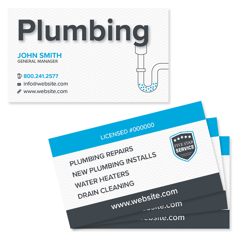 plumbers business card design