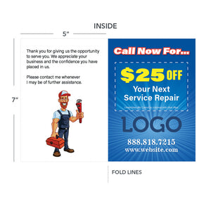 thank you greeting card for plumber