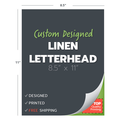 custom design print letterhead linen