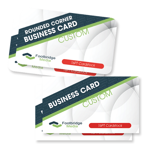 custom design print rounded business cards