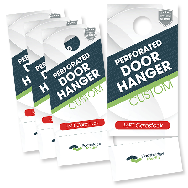 perforated door hanger printing