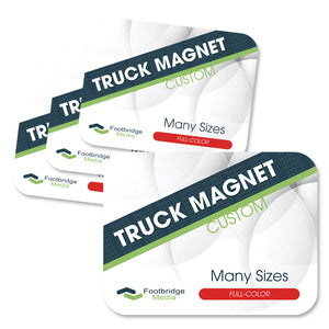 custom rounded truck magnet printing