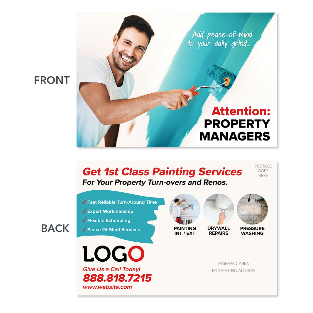 realtor painting postcard